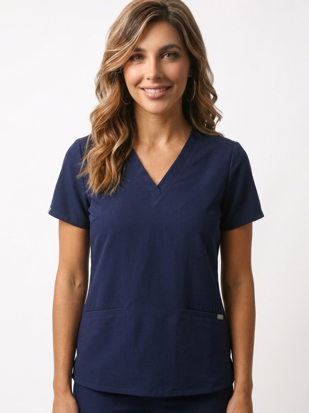 FIGS | V-Neck Navy Blue Short Sleeve Scrub Top Women’s Size X-Small